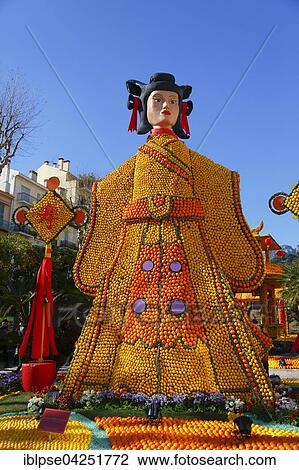 82nd Lemon Festival, Fete du Citron, Chinese female figure made of lemons and oranges, Jardins Bioves, Menton, Alpes-Maritimes department, Cote d'Azur, France, Europe View Large Photo Image Stock Image - 82nd Lemon Festival, Fete du Citron, Chinese female figure made of lemons and oranges, Jardins Bioves, Menton, Alpes-Maritimes department, Cote d'Azur, France, Europe. Fotosearch