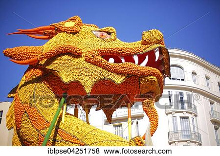 82nd Lemon Festival, Fete du Citron, Chinese dragon made of lemons and oranges, Jardins Bioves, Menton, Alpes-Maritimes department, Cote d'Azur, France, Europe View Large Photo Image Stock Photo - 82nd Lemon Festival, Fete du Citron, Chinese dragon made of lemons and oranges, Jardins Bioves, Menton, Alpes-Maritimes department, Cote d'Azur, France, Europe. Fotosearch