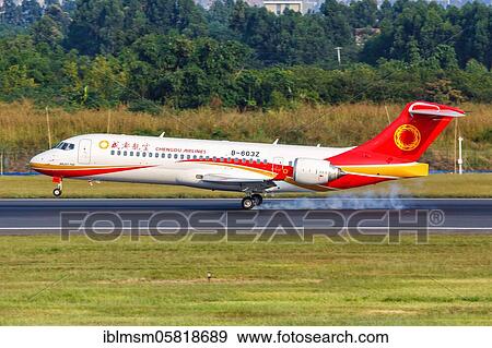 A COMAC ARJ21-700 aircraft of Chengdu Airlines with registration number B-603Z at Chengdu Airport (CTU), Chengdu, China, Asia View Large Photo Image Stock Photo - A COMAC ARJ21-700 aircraft of Chengdu Airlines with registration number B-603Z at Chengdu Airport (CTU), Chengdu, China, Asia. Fotosearch