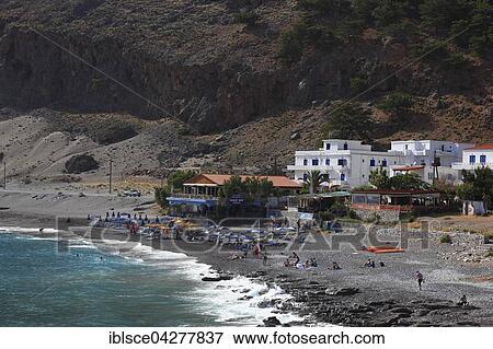 Agia Roumeli, Crete, Greece, Europe View Large Photo Image Stock Photo - Agia Roumeli, Crete, Greece, Europe. Fotosearch