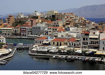 Agios Nikolaos at Voulismeni Lake, Crete, Greece, Europe View Large Photo Image Stock Photo - Agios Nikolaos at Voulismeni Lake, Crete, Greece, Europe. Fotosearch