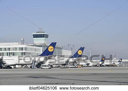 Aircraft Airline Lufthansa and Aegean, Terminal 2, Apron East, Satellite, Terminal 2, Munich Airport, Upper Bavaria, Germany, Europe View Large Photo Image Stock Photograph - Aircraft Airline Lufthansa and Aegean, Terminal 2, Apron East, Satellite, Terminal 2, Munich Airport, Upper Bavaria, Germany, Europe. Fotosearch