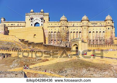 Amber Fort, Jaipur, Rajasthan, India, Asia View Large Photo Image Stock Photograph - Amber Fort, Jaipur, Rajasthan, India, Asia. Fotosearch