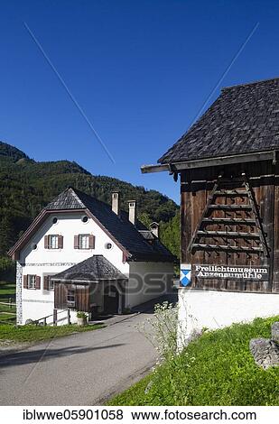 Anzenaumühle Open-Air Museum, Lauffen, Salzkammergut, Upper Austria, Austria, Europe View Large Photo Image Stock Photo - Anzenaumühle Open-Air Museum, Lauffen, Salzkammergut, Upper Austria, Austria, Europe. Fotosearch