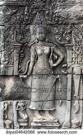 Apsara carving at Bayon Temple, Angkor Thom, Cambodia, Asia View Large Photo Image Stock Photograph - Apsara carving at Bayon Temple, Angkor Thom, Cambodia, Asia. Fotosearch