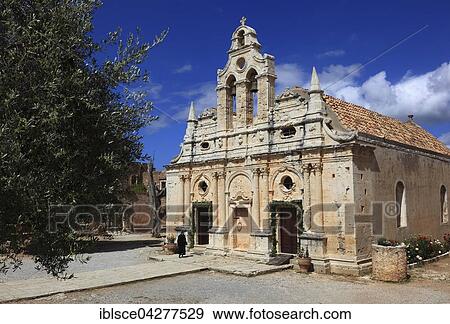 Arkadi Monastery, abbey, Crete, Greece, Europe View Large Photo Image Stock Photo - Arkadi Monastery, abbey, Crete, Greece, Europe. Fotosearch
