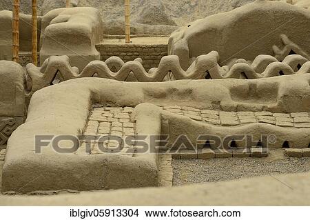 Artistic walls made of mud brick, adobe, ruins of Chan Chan, Trujillo, La Liberdad region, Peru, South America View Large Photo Image Picture - Artistic walls made of mud brick, adobe, ruins of Chan Chan, Trujillo, La Liberdad region, Peru, South America. Fotosearch