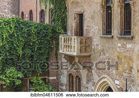 Balcony at the House of Julia, Casa di Giulietta, Via Cappello, Verona, Veneto, Italy, Europe View Large Photo Image Stock Photograph - Balcony at the House of Julia, Casa di Giulietta, Via Cappello, Verona, Veneto, Italy, Europe. Fotosearch