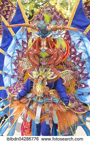 Stock Photograph - Balinese artist performing at the opening parade of the 2015 Bali Arts Festival, Denpasar, Bali, Indonesia, Asia. Fotosearch
