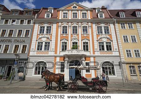 Baroque Napoleonhaus building, horse-drawn carriage in front, Gorlitz, Upper Lusatia, Saxony, Germany, Europe View Large Photo Image Stock Image - Baroque Napoleonhaus building, horse-drawn carriage in front, Gorlitz, Upper Lusatia, Saxony, Germany, Europe. Fotosearch