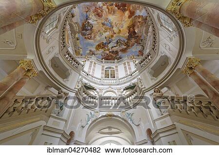 Baroque staircase, Wurzacher Castle, Bad Wurzach, Upper Swabia, Baden-Wurttemberg, Germany, Europe View Large Photo Image Stock Image - Baroque staircase, Wurzacher Castle, Bad Wurzach, Upper Swabia, Baden-Wurttemberg, Germany, Europe. Fotosearch