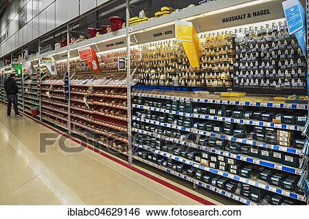 Baumarkt Shelves, Nuts Hooks Eyelets Nails, Bavaria, Germany, Europe View Large Photo Image Stock Photograph - Baumarkt Shelves, Nuts Hooks Eyelets Nails, Bavaria, Germany, Europe. Fotosearch