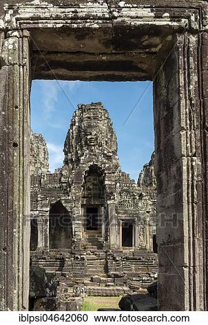 Bayon Temple, Angkor Thom, Cambodia, Asia View Large Photo Image Stock Image - Bayon Temple, Angkor Thom, Cambodia, Asia. Fotosearch