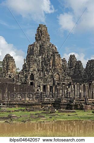 Bayon Temple, Angkor Thom, Cambodia, Asia View Large Photo Image Stock Photo - Bayon Temple, Angkor Thom, Cambodia, Asia. Fotosearch