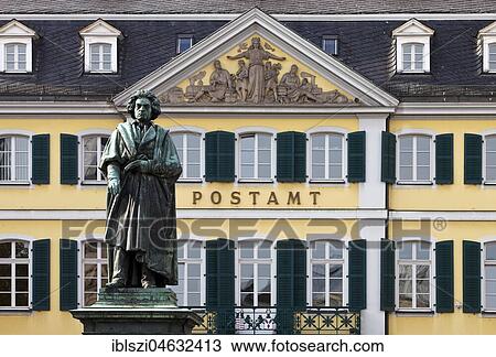 Beethoven Memorial in front of the Main Post Office, Münsterplatz, Bonn, North Rhine-Westphalia, Germany, Europe View Large Photo Image Stock Image - Beethoven Memorial in front of the Main Post Office, Münsterplatz, Bonn, North Rhine-Westphalia, Germany, Europe. Fotosearch