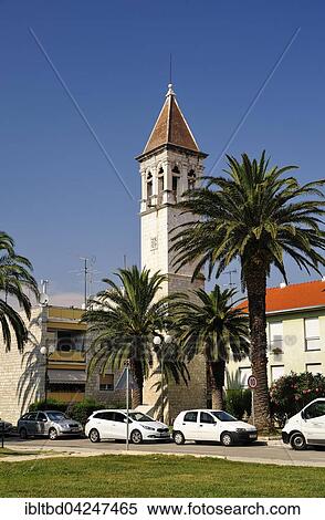 Bell tower of St. Michael's Church, Trogir, Dalmatia, Croatia, Europe View Large Photo Image Stock Photography - Bell tower of St. Michael's Church, Trogir, Dalmatia, Croatia, Europe. Fotosearch