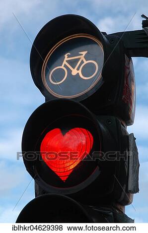Bicycle traffic light with heart, Schönhauser Allee, Prenzlauer Berg,, Berlin, Germany, Europe View Large Photo Image Stock Photo - Bicycle traffic light with heart, Schönhauser Allee, Prenzlauer Berg,, Berlin, Germany, Europe. Fotosearch