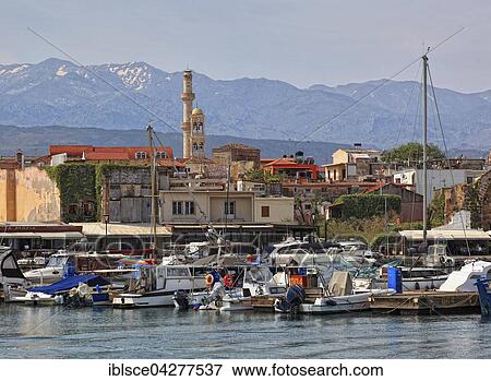 Boats, Venetian harbour, historic centre, Chania, Crete, Greece, Europe View Large Photo Image Stock Photo - Boats, Venetian harbour, historic centre, Chania, Crete, Greece, Europe. Fotosearch