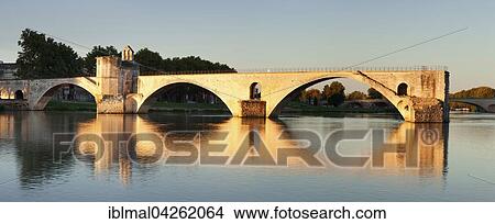 Bridge St. Benezet over the Rhone at sunrise, UNESCO World Heritage Site, Avignon, Provence, Provence-Alpes-Cote d'Azur, Southern France, France, Europe View Large Photo Image Picture - Bridge St. Benezet over the Rhone at sunrise, UNESCO World Heritage Site, Avignon, Provence, Provence-Alpes-Cote d'Azur, Southern France, France, Europe. Fotosearch