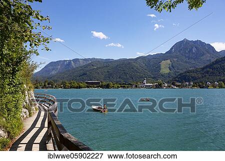 Bürglsteig with Rettenkogel, Strobl am Wolfgangsee, Salzkammergut, Country Salzburg, Austria, Europe View Large Photo Image Stock Photo - Bürglsteig with Rettenkogel, Strobl am Wolfgangsee, Salzkammergut, Country Salzburg, Austria, Europe. Fotosearch