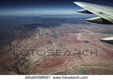 Caineville surroundings, view from plane, Utah, United States, North America View Large Photo Image Stock Image - Caineville surroundings, view from plane, Utah, United States, North America. Fotosearch