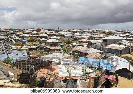 Camp for Rohingya refugees from Myanmar, Kutupalong, Cox Bazar, Bangladesh, Asia View Large Photo Image Stock Photo - Camp for Rohingya refugees from Myanmar, Kutupalong, Cox Bazar, Bangladesh, Asia. Fotosearch