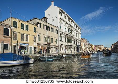 Stock Photography - Canale di Cannaregio, Palazzo Surian Bellotto, 17th century, Cannaregio, Venice, Italy, Europe. Fotosearch