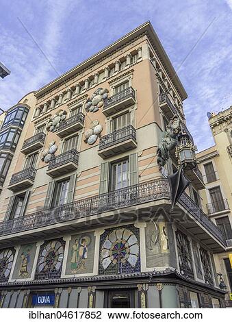 Casa Bruno Cuadros, Barcelona, Catalonia, Spain, Europe View Large Photo Image Stock Image - Casa Bruno Cuadros, Barcelona, Catalonia, Spain, Europe. Fotosearch