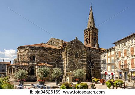 Church of Saint-Georges, Saint-Paulien, Haute Loire department, Auvergne-Rhône-Alpes, France, Europe View Large Photo Image Stock Photo - Church of Saint-Georges, Saint-Paulien, Haute Loire department, Auvergne-Rhône-Alpes, France, Europe. Fotosearch