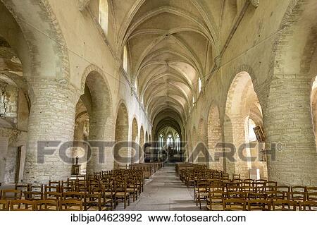 Stock Image - Church of Saint-Pierre abbey, Baume-les-Messieurs, Jura department, Bourgogne-Franche-Comté, France, Europe. Fotosearch