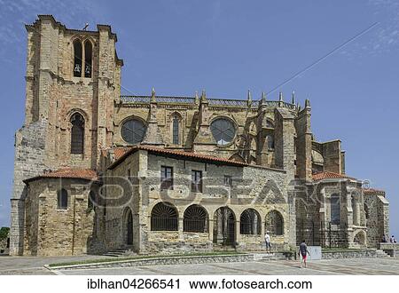 Church of Santa Maria de la Asuncion, Castro Urdiales, Cantabria, Spain, Europe View Large Photo Image Stock Image - Church of Santa Maria de la Asuncion, Castro Urdiales, Cantabria, Spain, Europe. Fotosearch