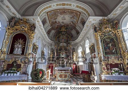 Church, Parish Church, St. Wendelin, interior, chancel, Gran in the Tannheim Valley, Tyrol, Austria, Europe View Large Photo Image Stock Photo - Church, Parish Church, St. Wendelin, interior, chancel, Gran in the Tannheim Valley, Tyrol, Austria, Europe. Fotosearch