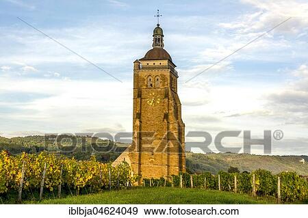Stock Photo - Church Saint Just, Arbois, Jura departement, Bourgogne-Franche-Comté, France, Europe. Fotosearch