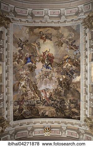 Church, St. Nicholas Church, interior, ceiling fresco, Tannheim, Tannheim Valley, Tyrol, Austria, Europe View Large Photo Image Stock Photo - Church, St. Nicholas Church, interior, ceiling fresco, Tannheim, Tannheim Valley, Tyrol, Austria, Europe. Fotosearch