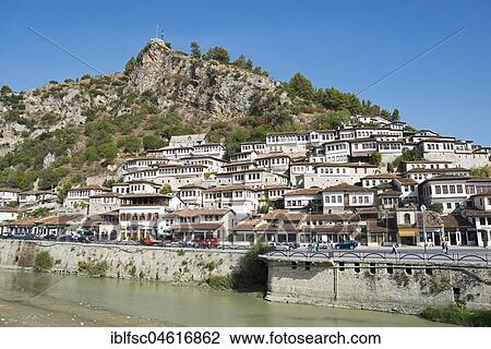 City view, city of 1000 windows, district Mangalem on the river Osum, Berat, Albania, Europe View Large Photo Image Stock Image - City view, city of 1000 windows, district Mangalem on the river Osum, Berat, Albania, Europe. Fotosearch