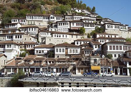 City view, city of 1000 windows, district Mangalem on the river Osum, Berat, Albania, Europe View Large Photo Image Stock Image - City view, city of 1000 windows, district Mangalem on the river Osum, Berat, Albania, Europe. Fotosearch