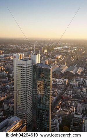 Cityscape with Silberturm skyscraper, view from the Main Tower, Frankfurt, Hesse, Germany, Europe View Large Photo Image Stock Image - Cityscape with Silberturm skyscraper, view from the Main Tower, Frankfurt, Hesse, Germany, Europe. Fotosearch