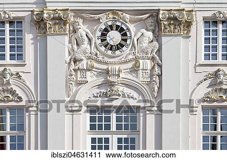 Clock at the historical town hall, Bonn, North Rhine-Westphalia, Germany, Europe View Large Photo Image Stock Image - Clock at the historical town hall, Bonn, North Rhine-Westphalia, Germany, Europe. Fotosearch