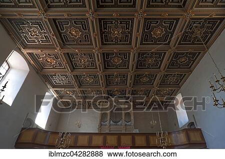Coffered ceiling and organ loft of the Church of the Assumption, Ostritz, Upper Lusatia, Saxony, Germany, Europe View Large Photo Image Stock Photo - Coffered ceiling and organ loft of the Church of the Assumption, Ostritz, Upper Lusatia, Saxony, Germany, Europe. Fotosearch