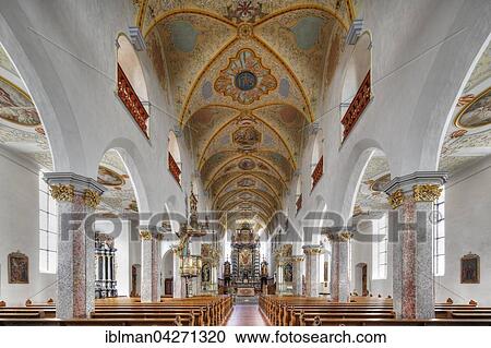 Stock Image - Collegiate Church of St. Peter, Bad Waldsee, Upper Swabia, Baden-Wurttemberg, Germany, Europe. Fotosearch
