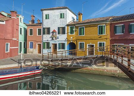 Colorful houses on the Rio Terra Nova, Burano, Venice, Veneto, Italy, Europe View Large Photo Image Stock Image - Colorful houses on the Rio Terra Nova, Burano, Venice, Veneto, Italy, Europe. Fotosearch