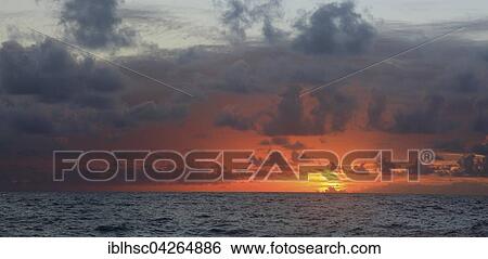 Colourful sunset over the sea, La Palma, Canary Islands, Atlantic Ocean, Spain, Europe View Large Photo Image Stock Photograph - Colourful sunset over the sea, La Palma, Canary Islands, Atlantic Ocean, Spain, Europe. Fotosearch