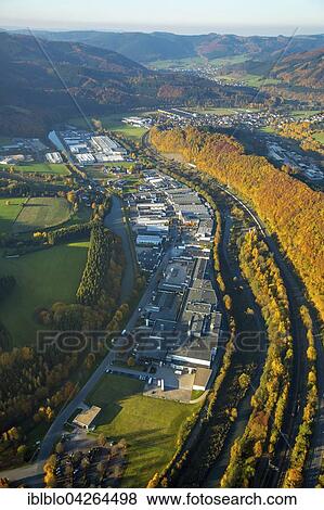 Commercial Area Industriestrasse, Lennetal, Finnentrop, Sauerland, North Rhine-Westphalia, Germany, Europe View Large Photo Image Stock Photo - Commercial Area Industriestrasse, Lennetal, Finnentrop, Sauerland, North Rhine-Westphalia, Germany, Europe. Fotosearch