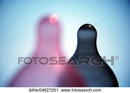 Stock Image - Condoms: black and pink, Berlin, Germany, Europe. Fotosearch
