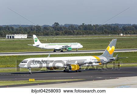 Condor Boeing 757 on the runway, Germania Airbus A321 at European Starlingtup, Dusseldorf International airport, Dusseldorf, North Rhine-Westphalia, Germany, Europe View Large Photo Image Stock Image - Condor Boeing 757 on the runway, Germania Airbus A321 at European Starlingtup, Dusseldorf International airport, Dusseldorf, North Rhine-Westphalia, Germany, Europe. Fotosearch