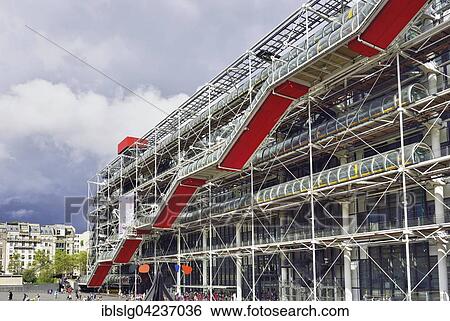 Covered outdoor staircase, Museum of Modern Art, Centre Pompidou, Marais, Paris, Ile De Fance, France, Europe View Large Photo Image Stock Photograph - Covered outdoor staircase, Museum of Modern Art, Centre Pompidou, Marais, Paris, Ile De Fance, France, Europe. Fotosearch