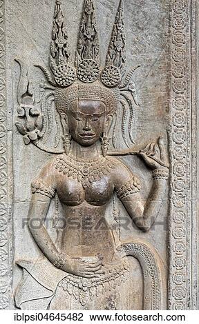 Devata figure at Angkor Wat bas-reliefs, Cambodia, Asia View Large Photo Image Stock Image - Devata figure at Angkor Wat bas-reliefs, Cambodia, Asia. Fotosearch
