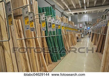 Picture - DIY store, wooden slats and wooden steps, Bavaria, Germany, Europe. Fotosearch