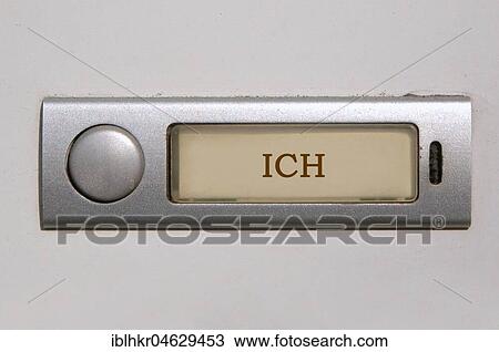 Stock Image - Doorbell sign, I, selfishness. Fotosearch