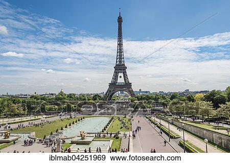 Eiffel Tower, Tour Eiffel, Trocadero, the Trocadero gardens, Paris, Ile-de-France, France, Europe View Large Photo Image Stock Photo - Eiffel Tower, Tour Eiffel, Trocadero, the Trocadero gardens, Paris, Ile-de-France, France, Europe. Fotosearch